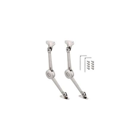 2 Pièces Meuble Armoire Meuble Porte Ascenseur Support Charnière Standard Forte Ferrures pour Relevants et Abattants Couvercles Stay pour Porte D'armoire de Cuisine Placard Boîte à J