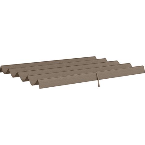 Ersatzdach für 2,85 x 2 m Pergola, wasserabweisend einziehbar Welle Überdachung mit Regenabflusslöchern, UV-Schutz 30+, winterfest Schattenabdeckung für Garten, Balkon, Terrasse, Kaffee