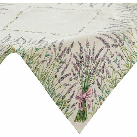 Gobelin-Tischdecke 129/NAT 100x100 cm Lavendel (1/5)