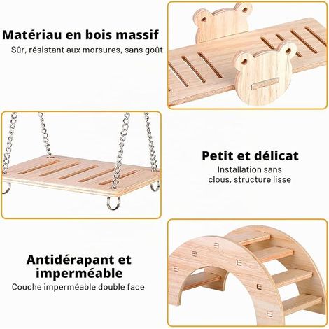Wooden Hamster Toys, Hamster Chew Toys, Chew Toys Set, Wooden Toys Accessory for Small Animals for Rabbit, Hamster, Mouse, Gerbil, Guinea Pig (1/4)