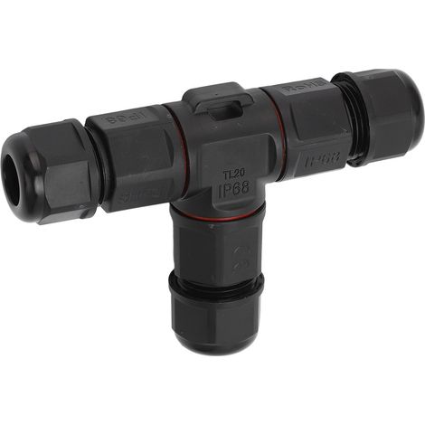Connecteur à 3 voies 380 V 25 A IP68 étanche à sertir pour câble de 6 à 12 mm² pour applications navales et aéronautiques, 3 broches
