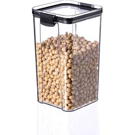 Boîte de Rangement Alimentaire 1300ml Transparente Hermétique pour Thé, Noix et Snacks de Cuisine (1/5)