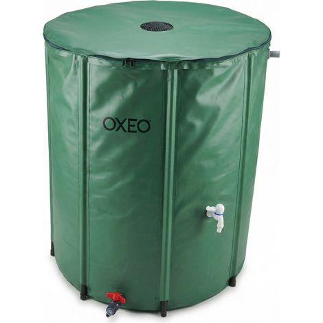 Réservoir récupérateur eaux de pluie 300 Litres cuve souple PVC armé - Pliable - Avec Robinet et Soupape de Décharge - Filtre