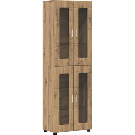 Highboard FLORIN Artisan Oak 60 x 35 x 182 cm Engineered Wood vidaXL