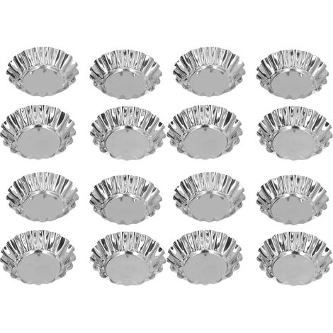 Moule à tartelettes 12 pièces, plaque mini cupcakes ronde en acier inoxydable, kit ustensiles de pâtisserie (1/5)