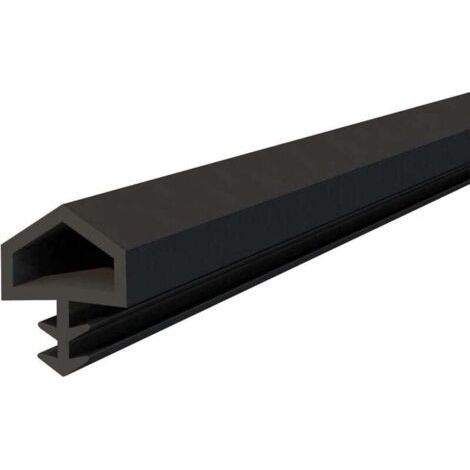 Guarnizione per battuta porta, altezza 10 mm, spessore 5,5 mm, flessibile, in gomma TPE nera, sigillante isolante per scanalatura, profilo termico (lunghezza 2 m) (1/3)