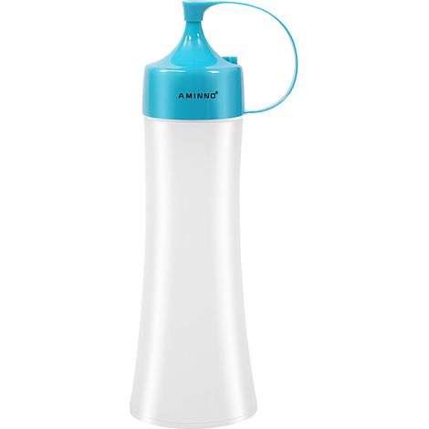 Bouteille Assaisonnement Press - 400 ml - Ouverture Contrôlée - Couvercle Intégré - PE - Pour Ketchup Vinaigre Miel Sauce - 1 Pièce (1/5)