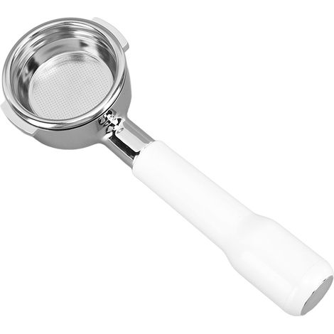 Porte-filtre à café 58 mm E61 à filtre monocouche, sans fond, pour la maison et le café, en plastique blanc C2 (1/5)