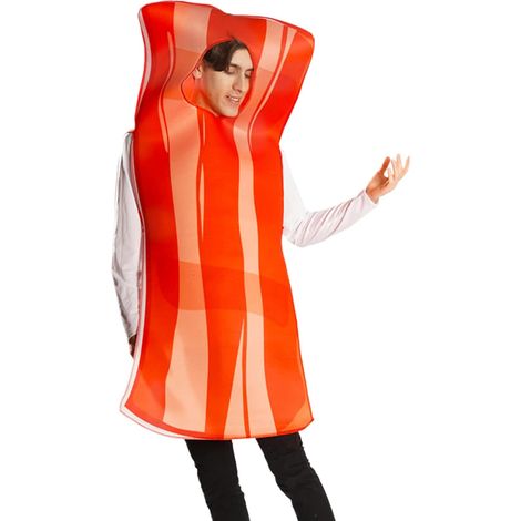 Adult Food Costume - Halloween Costume - Bacon with Fried Egg - Carnival Costume as a Meal - For Social Media Content Creators and Stage Performances (1/5)