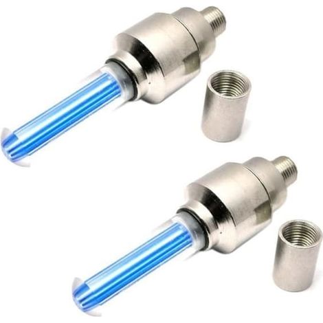 Lot de 2 tubes néon décoratifs pour roue de vélo, éclairage LED bleu (1/4)