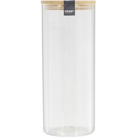 Bocal en Verre - COOK CONCEPT - Transparent - Beige - 1,6 L (1/4)