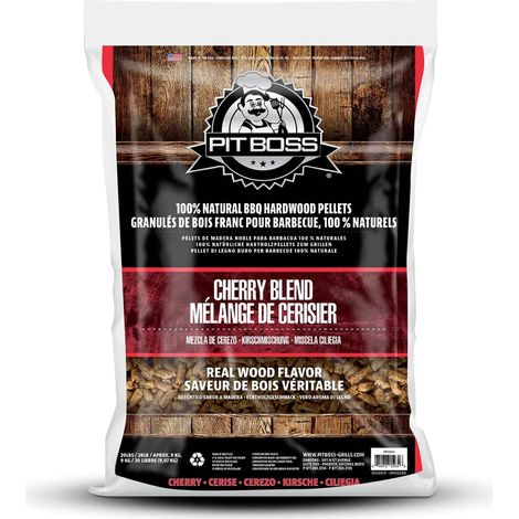 Pellets alimentaires cerisier 9 kg – Saveur unique pour viande et poisson – Utilisation dans fumoirs et grills à pellets – Pitboss (1/5)