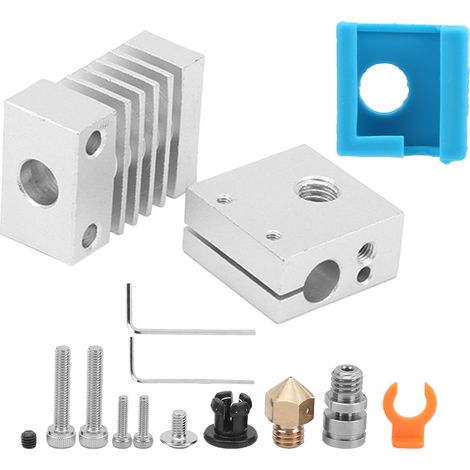 Kit de mise à niveau de l'extrudeuse pour imprimante 3D Ender-3 CR-10, comprenant les raccords de tête d'impression et les blocs chauffants. (1/5)