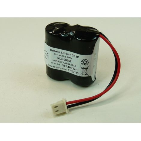 NX - Batterie lithium 2x CR123 2S1P ST1 6V 1.6Ah 5264