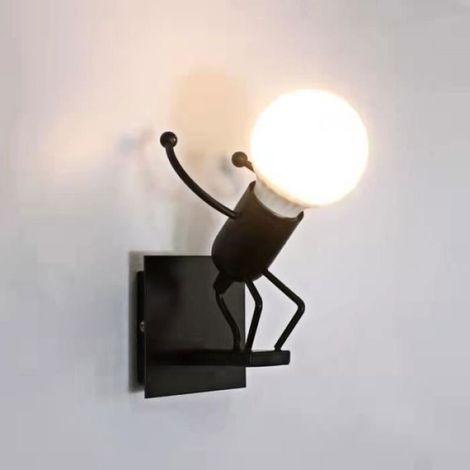 Applique Murale Vintage, Lampe Murale Industrielle, E27 Lampe Moderne Pour Couloir Cuisine Chambre (1/4)