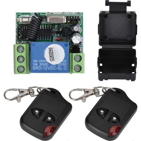 Interrupteur relais sans fil télécommande code auto-apprentissage module émetteur récepteur (1/5)