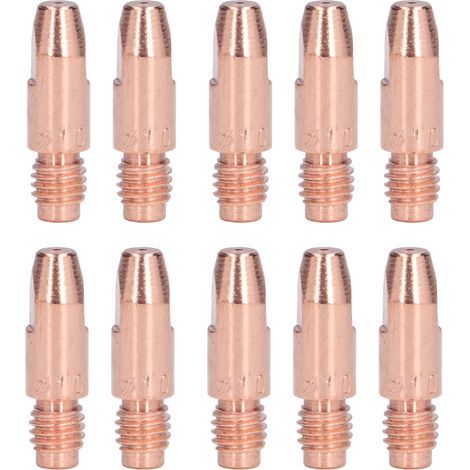 Embouts de Contact en cuivre, 10 pièces, pointes conductrices de remplacement, accessoires de torche de soudage 36KD1.0 (1/5)
