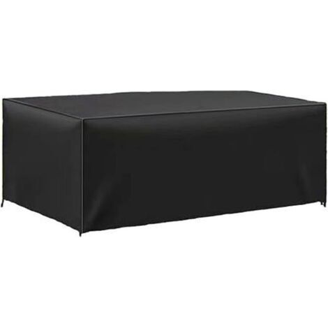 Housse Table de Jardin 180 x 110 x 70cm, Housse de Protection Bâche Résistante aux Intempéries et aux Déchirures 420D Oxford pour Mobilier Salon de Jardin