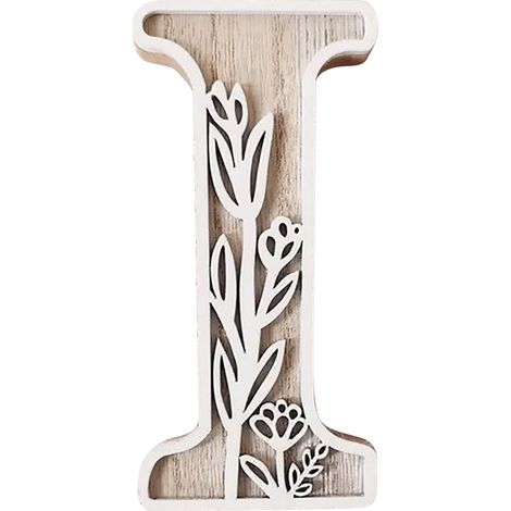 Lettres En Bois - 5 Pouces - Alphabet A À Z - Peinture Possible - Décoration Murale Pour Chambre D'Enfant Mariage Maison - Lot De 26 (1/5)