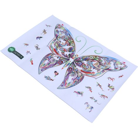 Stickers muraux papillon à motifs animaux colorés, à monter soi-même, livrés avec un noyau magnétique. (1/5)