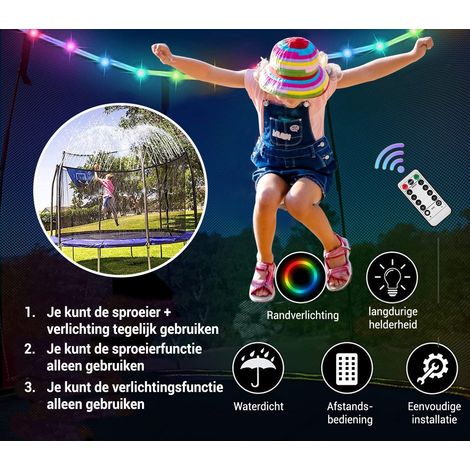 Trampolin-Sprinkler – Beleuchtung – Netzbefestigung – Ø305 cm