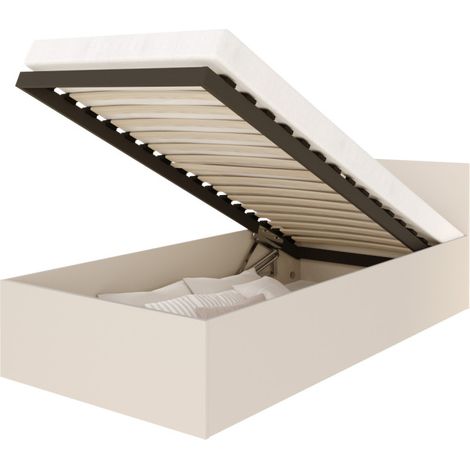 Lit Panama 90x190 + coffre - Sommier inclus Cachemire (1/4)