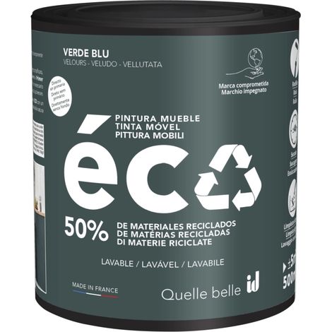 pittura per restauro legno mobili "eco mobili" colore verde cipro 500 ml (1/3)