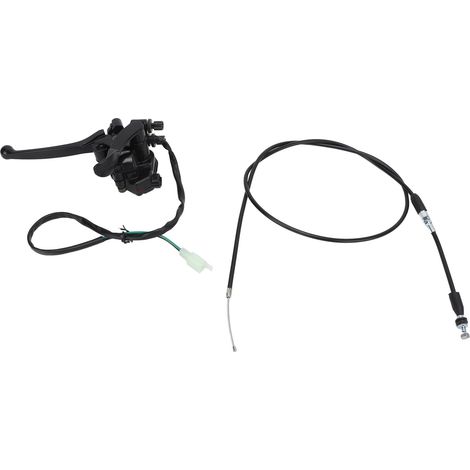 Poignée d'accélération au pouce avec câble et levier de frein double en aluminium 22mm pour quad et go-kart 50-250cc (1/5)