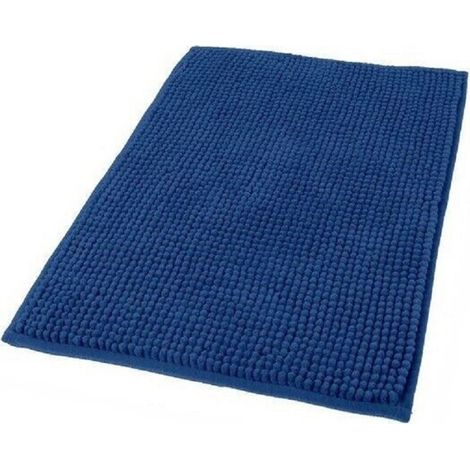 Trade Shop - Alfombra De Baño Antideslizante 45 X 75 Cm Tela Azul 69866 - (1/2)