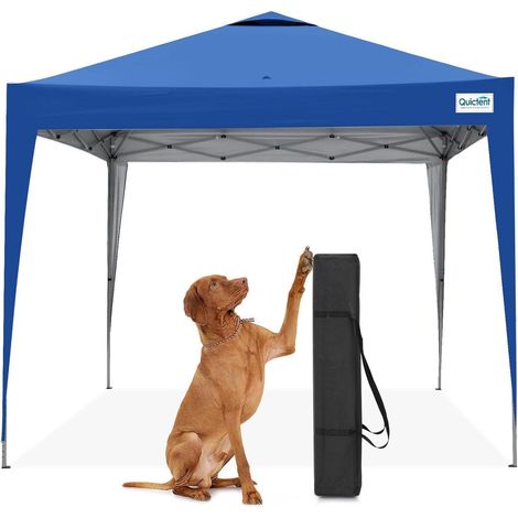 Quictent Pavillon 3x3m Wasserdicht Faltpavillon Winterfest UV 50+ hellblau (1/5)