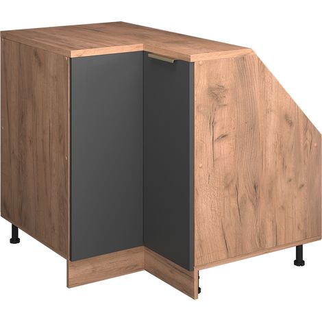 Meuble de cuisine d'angle pour combles R-Line, Anthracite-or, 75.6cm 1 porte, 60 cm de profondeur, Vicco (1/5)