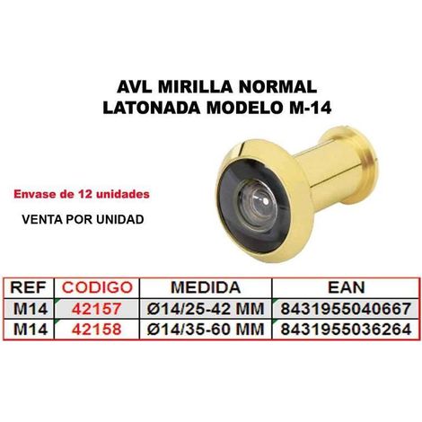 FPLUS baja avl mirilla normal latonada ø 14 de 35-60 mm mod m-14