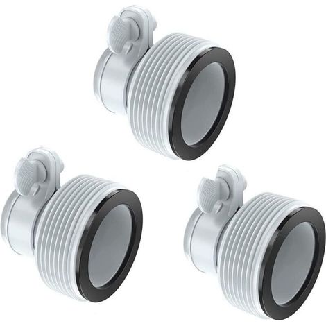 Lot de 3 Adaptateurs Piscine 32mm/38mm Type B Tuyaux de Rechange pour Pompes Piscine INTEX, Accessoires de Connexion (1/4)