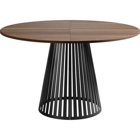 Mesa Prudentia, Nogal, 76x0x0cm, Alargamiento, Aglomerado laminado, Metal