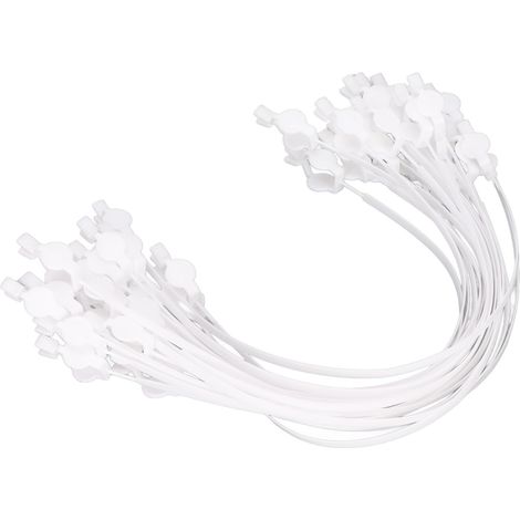 20 pièces Attaches pour Bavoirs Dentaires en Plastique Élastique à Double Extrémité Jetables pour Soins Bucco-dentaires Blanc (1/5)