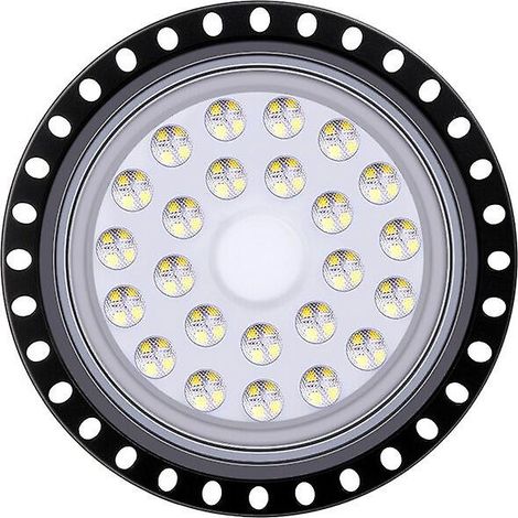 Lampe industrielle LED UFO 50 W, 5000 lm, projecteur haute baie blanc froid 6500 K, pour atelier, intérieur et extérieur, idéale pour garage ou atelier. (1/5)