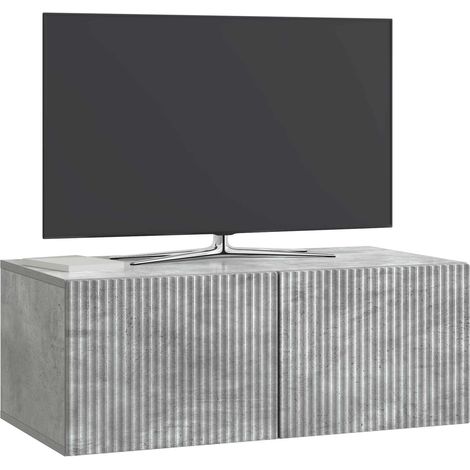 Maison Exclusive - Meuble TV mural Gris béton 78,5 x 41 x 30 cm Bois d'ingénierie