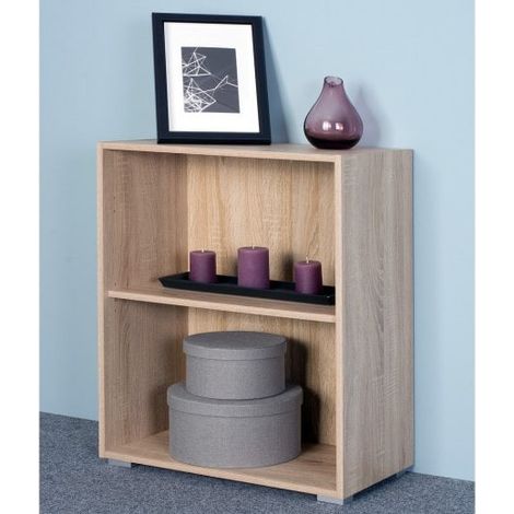 Étagère 77 cm de haut Colonne bibliothèque Couleur chêne (1/5)