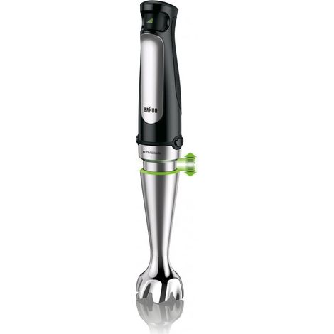 Braun Batidora de Brazo Minipimer MQ7087X Tecnología Antisalpicaduras. Sistema Easy Click. 1.000 W. 1.500 ml. Color Negro (1/5)