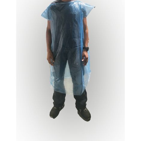 Carton de 400 surblouses pe-bd bleu translucide - PROMOSAC - Gants