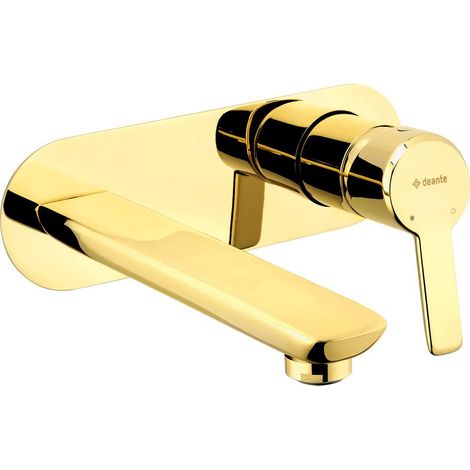 Deante Arnika grifo lavabo dorado bajo encimera diseño