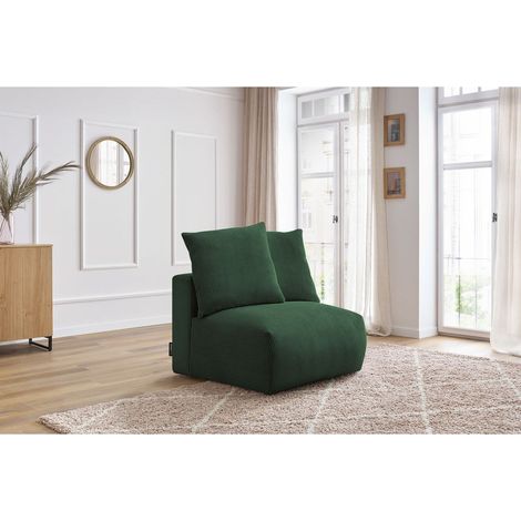 BOBOCHIC - Chauffeuse 1 place sans accoudoir pour canapé modulable VOLTAIRE Vert (1/5)