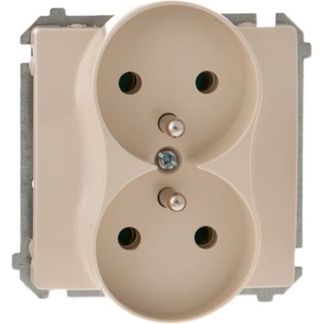 Simon Basic Doppelsteckdose mit/ohne 16A IP20 beige BMGZ2M.01/12