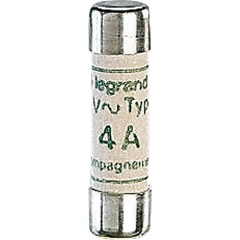 Cartouche industrielle cylindrique type aM 8,5x32mm sans voyant 4A LEGRAND 012004