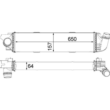 Intercooler, échangeur MAHLE CI 31 000P FIAT 144960050R 4422266 93868349