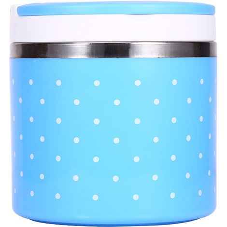 Isolierte, einlagige Lunchbox aus Edelstahl, Thermobehälter für warme Speisen, Lunchbox aus Metall, hält Speisen warm, praktisch für Reisen. (1/5)