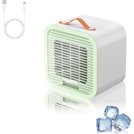 Mini climatiseur/ventilateur rafraîchissant sans fil portable KZQ avec réservoir d'eau - ventilateur USB à trois vitesses (1/5)
