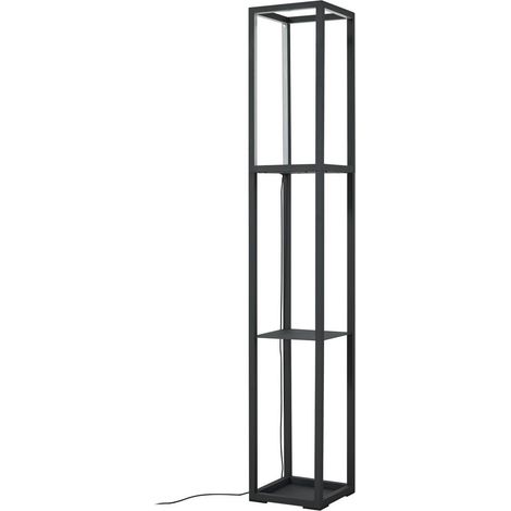 Lindby Lámpara de pie LED 'Birta' en Negro Metal