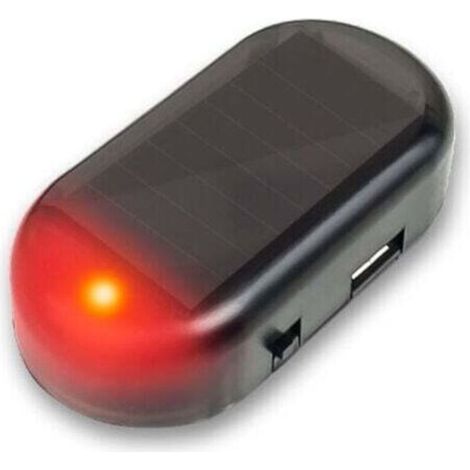 Alarma de coche con luz LED, sistema de seguridad solar, luz roja intermitente antirrobo. (1/4)
