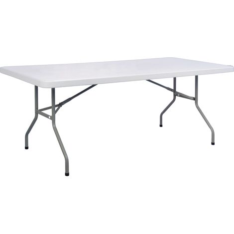 Tavolo rettangolare fisso con gambe pieghevoli cm 90 x 200 x h. 74 (1/2)